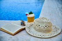 A Beige Straw Hat Book Sunglasses And Drink Beside A Pool Photo By Engin Akyurt From Pexels A Beige Straw Hat Book Sunglasses And Drink Beside A Pool Photo By Engin Akyurt From Pexels